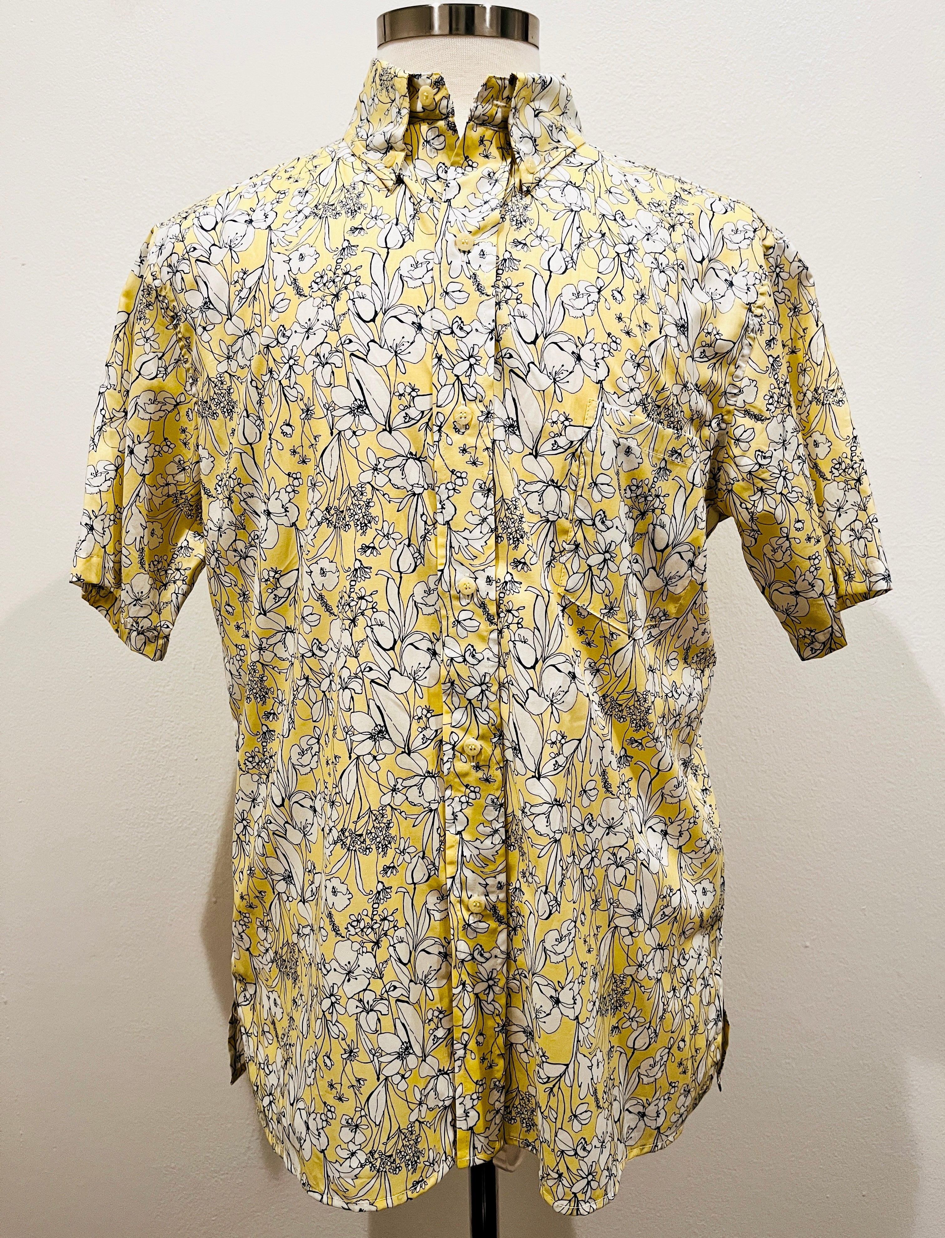 Stem Floral Traditional Button Front