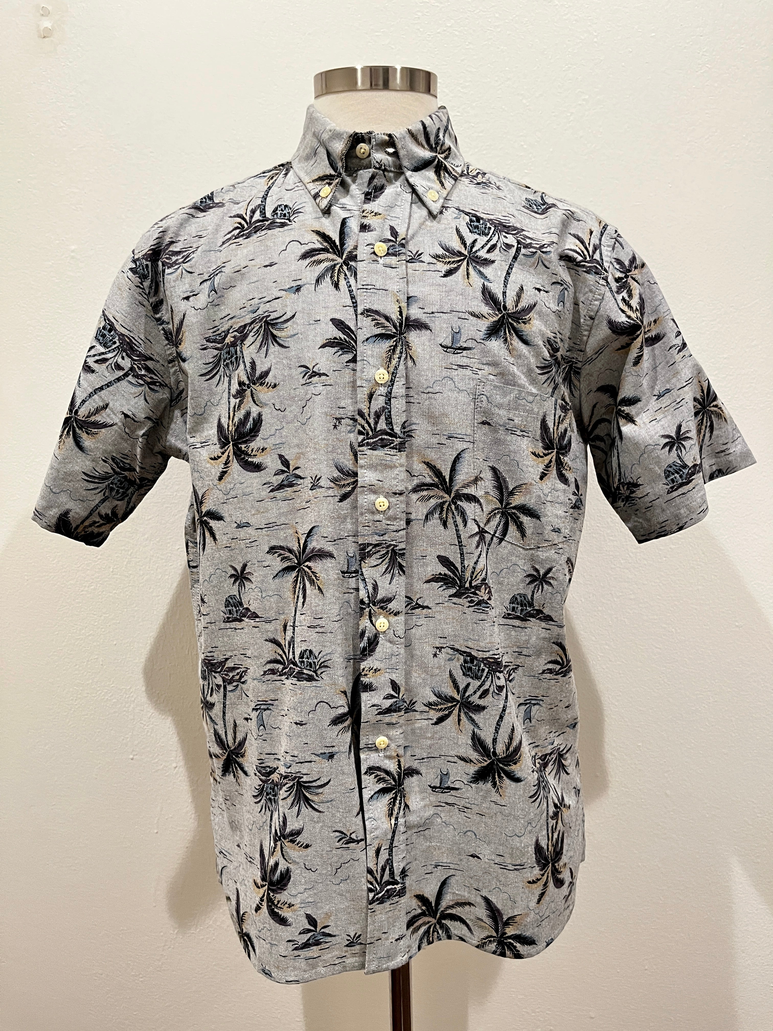 Tropical Oxford Traditional Button Front